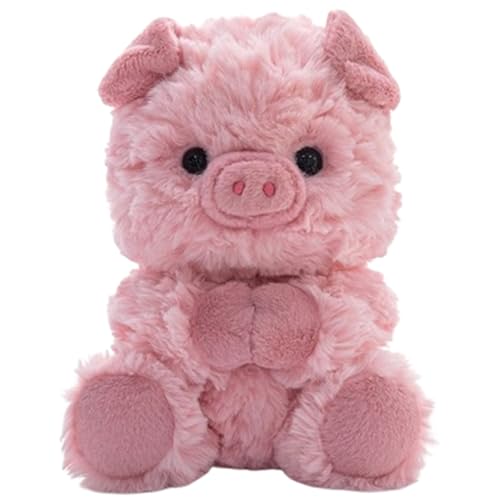 Xiyocadt 17cm Desktop Puppen, Magnetsauge Kuscheltier, Klein Plüschtier Kissen Deko, Weich Tiere Stofftier Spielzeug, Tisch Puppe für Kinder Jungen und Mädchen (Schwein) von Xiyocadt