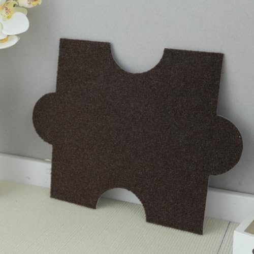 Xiyocadt 20 Stück Puzzleteppich Flauschig, 30x40 cm Puzzle Teppich Matte, Anti-Rutsch Schaumstoff-Bodenmatten für Schlafzimmer, Wohnzimmer (Braun) von Xiyocadt