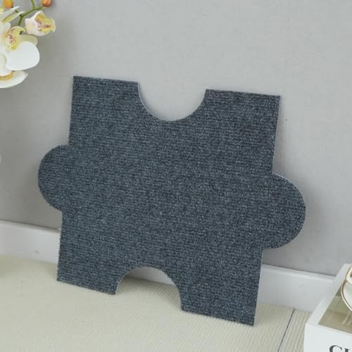 Xiyocadt 20 Stück Puzzleteppich Flauschig, 30x40 cm Puzzle Teppich Matte, Anti-Rutsch Schaumstoff-Bodenmatten für Schlafzimmer, Wohnzimmer (Dunkelgrau) von Xiyocadt