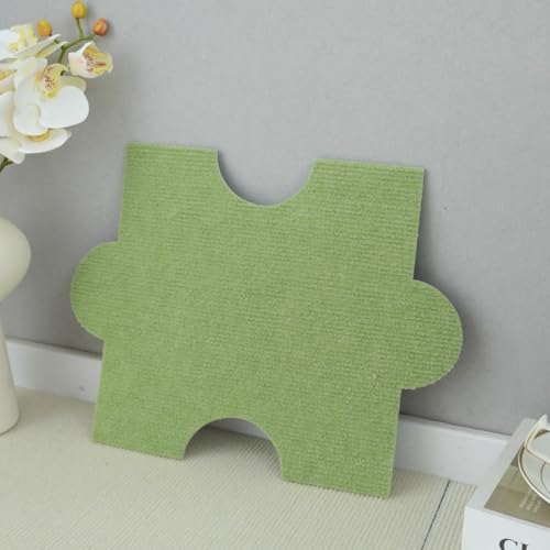 Xiyocadt 20 Stück Puzzleteppich Flauschig, 30x40 cm Puzzle Teppich Matte, Anti-Rutsch Schaumstoff-Bodenmatten für Schlafzimmer, Wohnzimmer (Gelbgrün) von Xiyocadt
