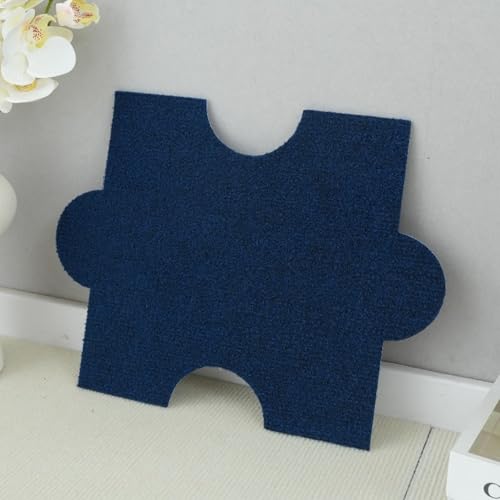 Xiyocadt 20 Stück Puzzleteppich Flauschig, 30x40 cm Puzzle Teppich Matte, Anti-Rutsch Schaumstoff-Bodenmatten für Schlafzimmer, Wohnzimmer (Königsblau) von Xiyocadt