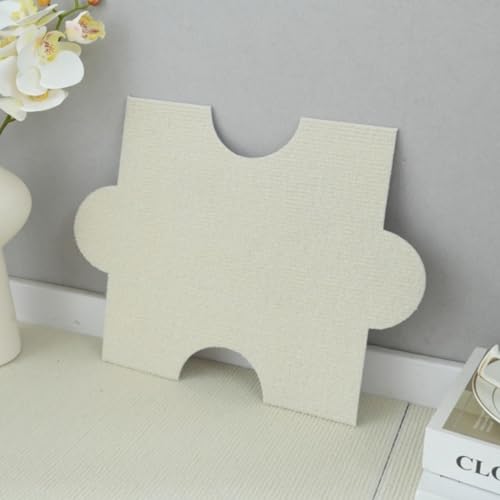 Xiyocadt 20 Stück Puzzleteppich Flauschig, 30x40 cm Puzzle Teppich Matte, Anti-Rutsch Schaumstoff-Bodenmatten für Schlafzimmer, Wohnzimmer (Off-White) von Xiyocadt