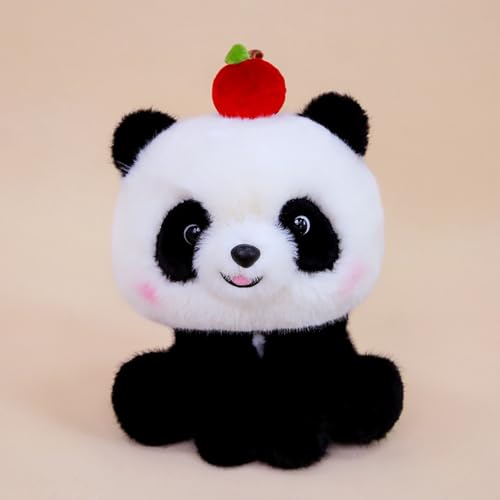 Xiyocadt 20 cm Panda Kuscheltier，Elefant Kuscheltier blau，Süßer Kawaii Panda Plüschtier mit Fruit，Kuh Plüschtier klein，Welpenplüschtiere für begleitende Erwachsene, Kinder und Hunde (Panda) von Xiyocadt