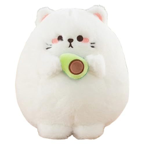 Xiyocadt 20cm Kuscheltier Katze, Klein Katzen Plüschtier Stofftier Spielzeug, Weiches Plüschkatze Katzenkissen, Kissen Geschenk für Kinder Mädchen Jungen Klassenzimmer (Weiß) von Xiyocadt