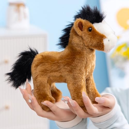 Xiyocadt 20cm Pferde Braun Plüschtier, Pony Kuscheltier, Das Niedliche Geschenk für Pferdefreunde, Tiere Stofftier Spielzeug Puppe für Kinder Jungen und Mädchen Xiyocadt 20cm Pferde Braun Plüschtier, Pony Kuscheltier, Das Niedliche Geschenk für Pferdefreunde, Tiere Stofftier Spielzeug Puppe für Kinder Jungen und Mädchen von Xiyocadt