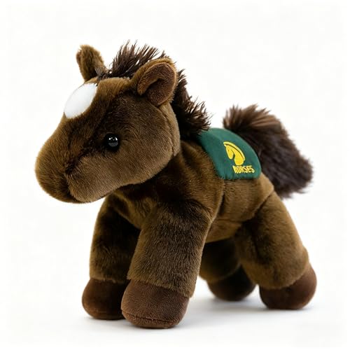Xiyocadt 21cm Pferd Kuscheltier, Pferde Spielzeug, Stuffed Animals zum Spielen & Kuscheln Geburtstagsgeschenk für Kinder Pferdefreunde (Dunkelbraun) von Xiyocadt