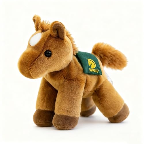 Xiyocadt 21cm Pferd Kuscheltier, Pferde Spielzeug, Stuffed Animals zum Spielen & Kuscheln Geburtstagsgeschenk für Kinder Pferdefreunde (Hellbraun) von Xiyocadt