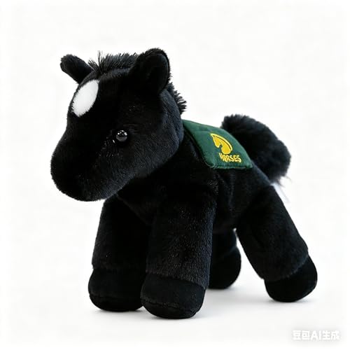 Xiyocadt 21cm Pferd Kuscheltier, Pferde Spielzeug, Stuffed Animals zum Spielen & Kuscheln Geburtstagsgeschenk für Kinder Pferdefreunde (Schwarz) von Xiyocadt