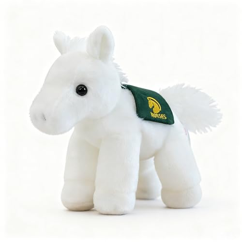 Xiyocadt 21cm Pferd Kuscheltier, Pferde Spielzeug, Stuffed Animals zum Spielen & Kuscheln Geburtstagsgeschenk für Kinder Pferdefreunde (Weiß) von Xiyocadt