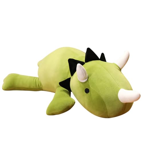 Xiyocadt 25 bis 80 cm, Triceratops, weiche Dinosaurier Stofftiere, Kissen, Puppen, Geburtstagsgeschenke für Kinder (25cm,Normal (grün)) von Xiyocadt