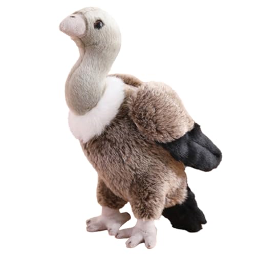 Xiyocadt 25cm Vögel Zoo Kuscheltier, Realistischer Künstliche Tiere Plüschtier, Vogel Plüschpuppe Stofftier Kleiner Spielzeug für Kinder, Jungen, Mädchen (Geier) von Xiyocadt
