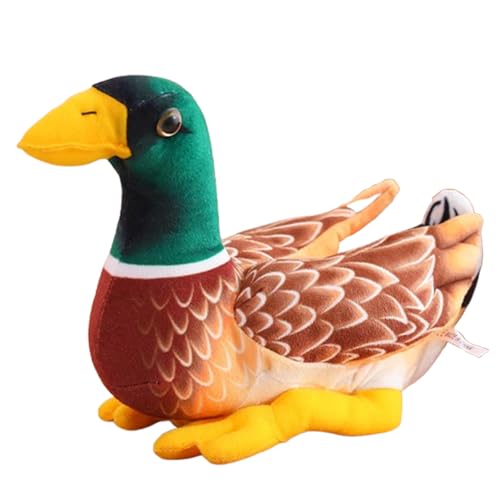Xiyocadt 25cm Vögel Zoo Kuscheltier, Realistischer Künstliche Tiere Plüschtier, Vogel Plüschpuppe Stofftier Kleiner Spielzeug für Kinder, Jungen, Mädchen (Grüne Mandarinente) von Xiyocadt
