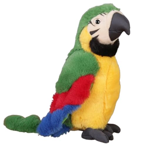 Xiyocadt 25cm Vögel Zoo Kuscheltier, Realistischer Künstliche Tiere Plüschtier, Vogel Plüschpuppe Stofftier Kleiner Spielzeug für Kinder, Jungen, Mädchen (Grüner Papagei) von Xiyocadt