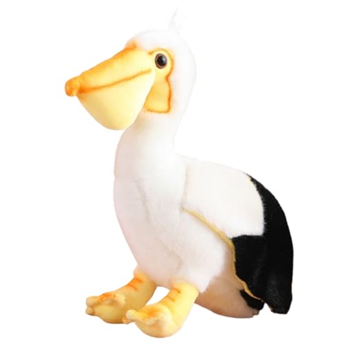 Xiyocadt 25cm Vögel Zoo Kuscheltier, Realistischer Künstliche Tiere Plüschtier, Vogel Plüschpuppe Stofftier Kleiner Spielzeug für Kinder, Jungen, Mädchen (Pelikan) von Xiyocadt