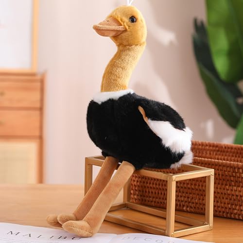Xiyocadt 25cm Vögel Zoo Kuscheltier, Realistischer Künstliche Tiere Plüschtier, Vogel Plüschpuppe Stofftier Kleiner Spielzeug für Kinder, Jungen, Mädchen (Strauß) von Xiyocadt