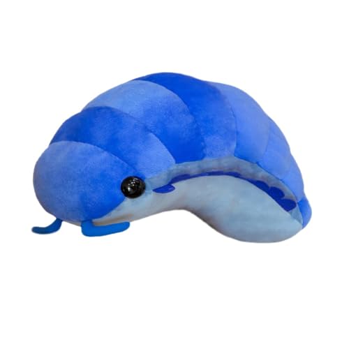 Xiyocadt 30 bis 50 cm Raupe Wasserbär Wodka Niedliches Kuschelkissen Plüsch für Mädchen und Jungen (Blau, Grau) (50cm,Blau) von Xiyocadt