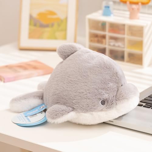 Xiyocadt 30cm Marine-Serie Plüsenpuppe, Delfin, Robbe, Haifisch, Orca, Wale, Kuscheltiere, Kleines Kuscheltier, Stofftier Plüschtier für Kinder, Geburtstage und Besondere Anlässe (Graudelfine) von Xiyocadt