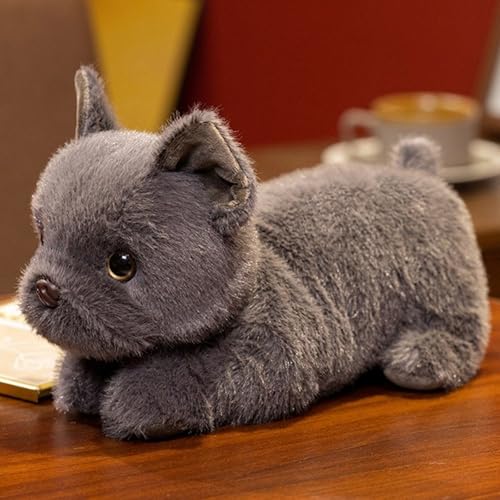 Xiyocadt 30cm Welpen Puppen, Klein Stofftier Plüschtier, Bulldogs Plush Kuscheltier, Hund Spielzeug Plüschtiere Kuscheltiere Toys Geschenk für Kinder Mädchen Jungen (schwarz) von Xiyocadt