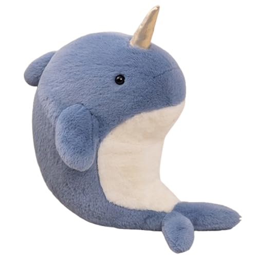Xiyocadt 35cm Kinder Plüschtier, Cartoon Plush Kuscheltier, Klein Plüsch Stofftier Spielzeug, Kissen Puppe Kinderzimmer Deko Geschenk für Jungen und Mädchen (Narwal) von Xiyocadt