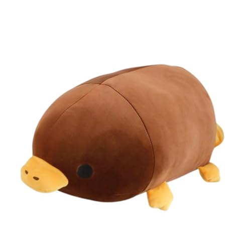 Xiyocadt 45 bis 55cm, Plüschtier, niedliches Plüschschnabeltier, beruhigendes Kuscheltier, Weichtier für Kinder (55 * 26 * 20cm,Braun) von Xiyocadt