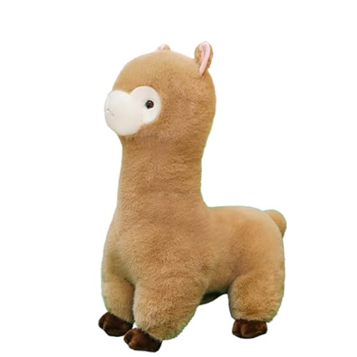 Xiyocadt Alpaka Kuscheltier, Lama Kuscheltier, Alpaka Stofftier, Stofftier Plüschtier Geschenk für Kinder Mädchen Jungen (80CM,Khaki) von Xiyocadt