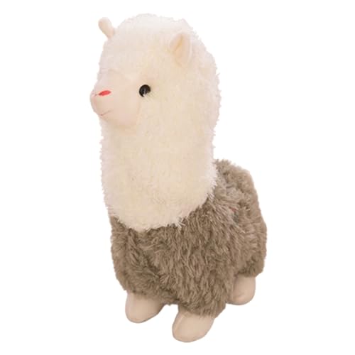 Xiyocadt Alpaka Kuscheltier Stand, Süße Lama Plüschtier, Weiche Kuschel Stofftier Kissen für Kinder Mädchen Jungen (38cm,Grün) von Xiyocadt