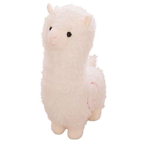 Xiyocadt Alpaka Kuscheltier Stand, Süße Lama Plüschtier, Weiche Kuschel Stofftier Kissen für Kinder Mädchen Jungen (46cm,Weiß) von Xiyocadt