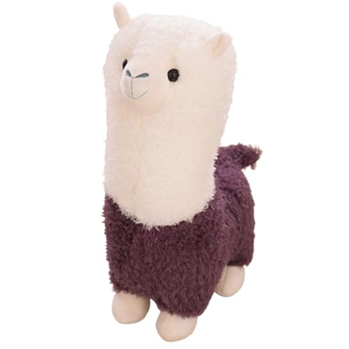 Xiyocadt Alpaka Kuscheltier Stand, Süße Lama Plüschtier, Weiche Kuschel Stofftier Kissen für Kinder Mädchen Jungen (55cm,Violett) von Xiyocadt