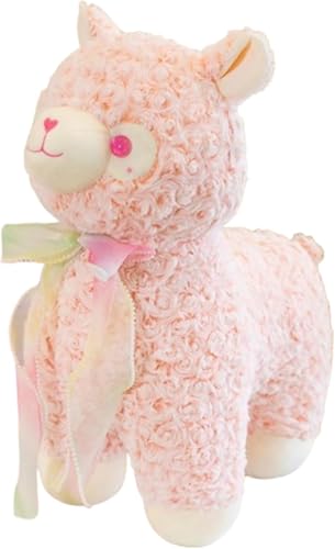Xiyocadt Alpaka-Plüschtier,Alpaka Kuscheltier, Stand Alpaka Plüschtier,Niedliche Lama-Puppe,Schaf Plüschtier,Umarmungskissen, weiches Flauschiges Kissen,für Kinder Mädchen Jungen (70cm,Rosa) von Xiyocadt