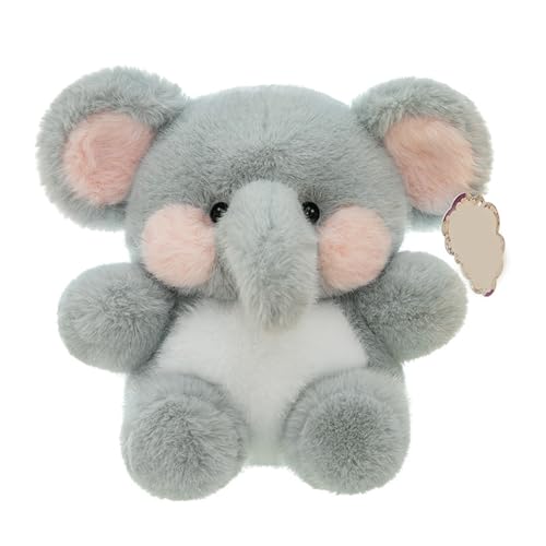 Xiyocadt Babyelefant Kuscheltier Süßes Babyelefant Plüsch Spielzeug Puppe Flauschiger & Kuscheln Geschenk für Kinder Jungen Mädchen (23cm,Grau) von Xiyocadt