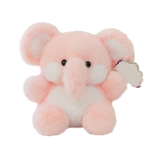 Xiyocadt Babyelefant Kuscheltier Süßes Babyelefant Plüsch Spielzeug Puppe Flauschiger & Kuscheln Geschenk für Kinder Jungen Mädchen (40cm,Rosa) von Xiyocadt