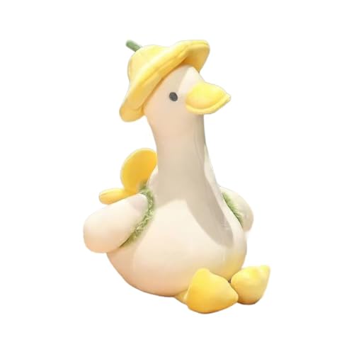 Xiyocadt Blumen-Ente-Plüschtier,Stofftier Plüschtier,Nette Blume Ente Weiche Plüsch Spielzeug, Ente Puppe Weiches Kuscheltier Schlafkissen, Spielzeug für Kinder und Erwachsene (30cm,Gelb) von Xiyocadt