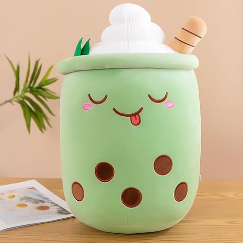 Xiyocadt Bubble Tea Kuscheltier Plüschkissen, Plüschtier Stofftier Boba Tea ilchtee Tasse Plush Plüschkissen,Plushie Stofftier Boba Teetasse PlüSch Spielzeug Deko für Tolles Geschenk (35cm,B) von Xiyocadt