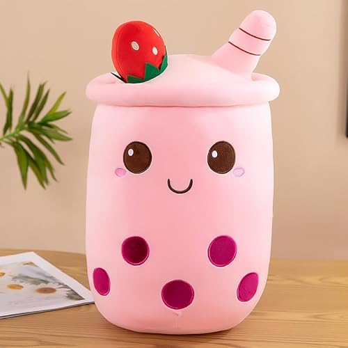 Xiyocadt Bubble Tea Kuscheltier Plüschkissen, Plüschtier Stofftier Boba Tea ilchtee Tasse Plush Plüschkissen,Plushie Stofftier Boba Teetasse PlüSch Spielzeug Deko für Tolles Geschenk (50cm,A) von Xiyocadt