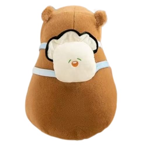 Xiyocadt Capybara Kuscheltier, Mehrere Stile Umhang Schal Rucksack Küken Plüschtier, Wasserschwein Puppe Kissen Stofftier, Spielzeug Geschenk Für Mädchen Jungen Kinder (30cm,Austern) von Xiyocadt