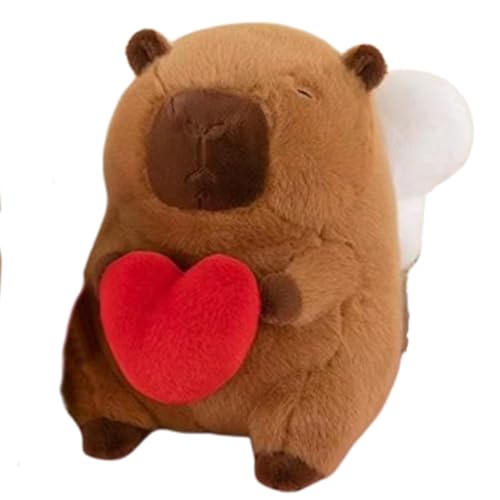 Xiyocadt Capybara Kuscheltier, Mehrere Stile Umhang Schal Rucksack Küken Plüschtier, Wasserschwein Puppe Kissen Stofftier, Spielzeug Geschenk Für Mädchen Jungen Kinder (30cm,Mitgefühl) von Xiyocadt