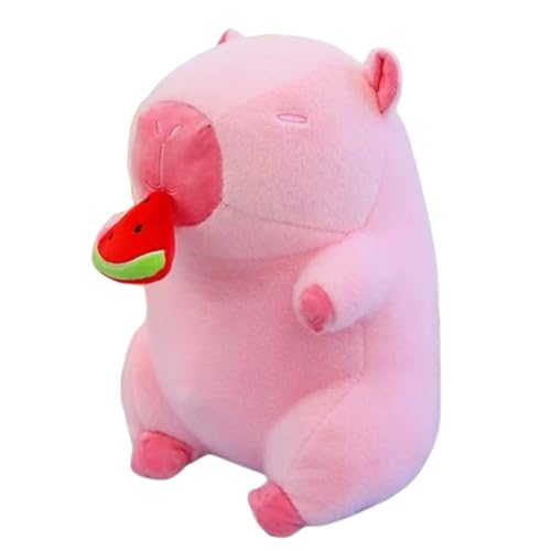 Xiyocadt Capybara Kuscheltier, Mehrere Stile Umhang Schal Rucksack Küken Plüschtier, Wasserschwein Puppe Kissen Stofftier, Spielzeug Geschenk Für Mädchen Jungen Kinder (30cm,Wassermelone) von Xiyocadt