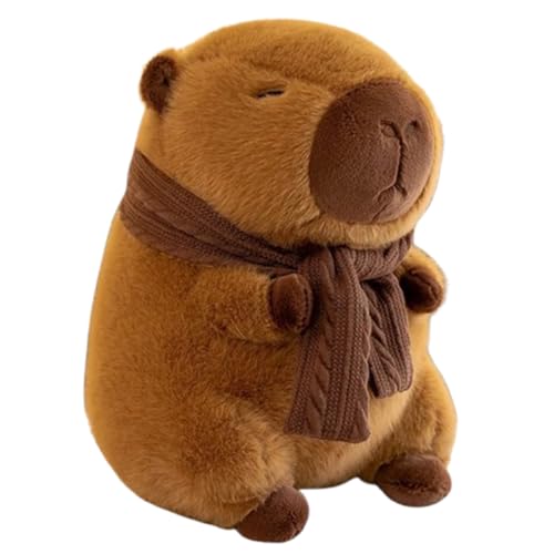 Xiyocadt Capybara Kuscheltier, Mehrere Stile Umhang Schal Rucksack Küken Plüschtier, Wasserschwein Puppe Kissen Stofftier, Spielzeug Geschenk Für Mädchen Jungen Kinder (40cm,Schal) von Xiyocadt