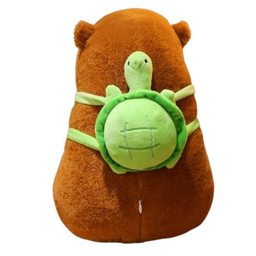 Xiyocadt Capybara Kuscheltier, Mehrere Stile Umhang Schal Rucksack Küken Plüschtier, Wasserschwein Puppe Kissen Stofftier, Spielzeug Geschenk Für Mädchen Jungen Kinder (40cm,Schildkröte) von Xiyocadt