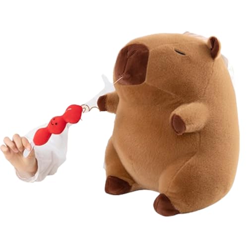 Xiyocadt Capybara Kuscheltier, Mehrere Stile Umhang Schal Rucksack Küken Plüschtier, Wasserschwein Puppe Kissen Stofftier, Spielzeug Geschenk Für Mädchen Jungen Kinder (50cm,kandierte Weißdornbeeren) Xiyocadt Capybara Kuscheltier, Mehrere Stile Umhang Schal Rucksack Küken Plüschtier, Wasserschwein Puppe Kissen Stofftier, Spielzeug Geschenk Für Mädchen Jungen Kinder (50cm,kandierte Weißdornbeeren) von Xiyocadt