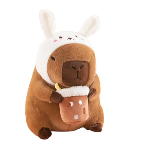 Xiyocadt Capybara Kuscheltier,Niedliche Capybara Plüschtier mit Rosa Einhorn Hut, Super Weiche Capybara Plush Toy,Capybara Kuscheltier Plushies Puppen Super für Home Deko Kinder Geschenke (23cm,C) von Xiyocadt