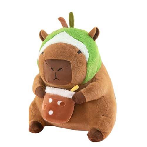 Xiyocadt Capybara Kuscheltier,Niedliche Capybara Plüschtier mit Rosa Einhorn Hut, Super Weiche Capybara Plush Toy,Capybara Kuscheltier Plushies Puppen Super für Home Deko Kinder Geschenke (40cm,F) von Xiyocadt