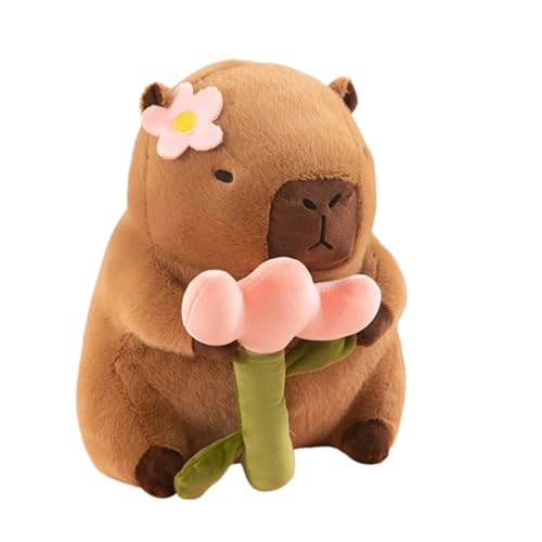 Xiyocadt Capybara Kuscheltier,Niedliche Capybara Plüschtier mit Rosa Einhorn Hut, Super Weiche Capybara Plush Toy,Capybara Kuscheltier Plushies Puppen Super für Home Deko Kinder Geschenke (50cm,A) von Xiyocadt