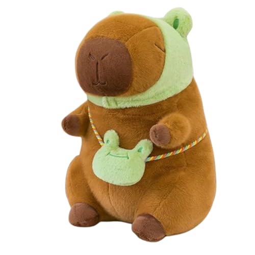 Xiyocadt Capybara Kuscheltiere Kawaii Capybara Plüschtier Weiches Plüschtier,Süße Capybaras Stofftier Puppen Mit Rucksack Weiche Umarmungskissen Plüsch Spielzeug Geschenk Für Kinder (50cm,Frosch) Xiyocadt Capybara Kuscheltiere Kawaii Capybara Plüschtier Weiches Plüschtier,Süße Capybaras Stofftier Puppen Mit Rucksack Weiche Umarmungskissen Plüsch Spielzeug Geschenk Für Kinder (50cm,Frosch) von Xiyocadt