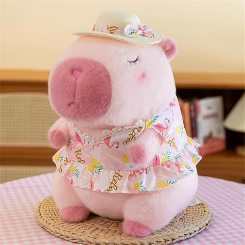 Xiyocadt Capybara Plüschtier, Wasserschwein Kuscheltier, Kabibara Kuscheltiere, Kabibara, Süße Kuscheltiere als Dekokissen und Spielzeug, Geschenk für Kinder, Mädchen, Jungen (30CM,Rosa) von Xiyocadt