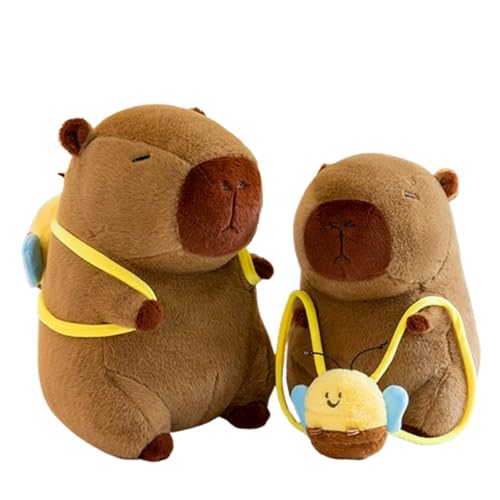Xiyocadt Capybara Plüschtier,Capybara Kuscheltier mit Bienenpuppen, Capybara Plüsch Spielzeug, Neue Capybara Biene Plüschpuppe, Für Home Deko Mädchen Und Jungen (35cm,B) von Xiyocadt