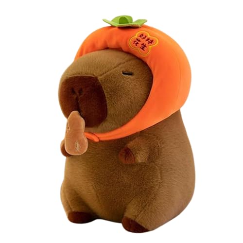Xiyocadt Capybara Plüschtier Persimmon Plüsch Niedliche Kuscheltier Kakibaum Capybara Plüschpuppe,Cartoon Spielzeug Stofftier Plushie Puppen, Spielzeug für Kinder Jungen Mädchen (60cm) von Xiyocadt