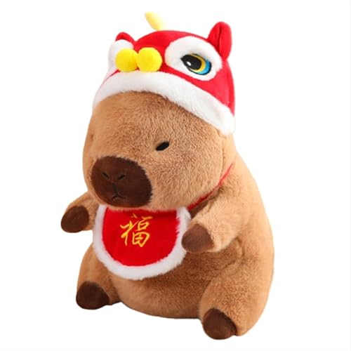 Xiyocadt Cartoon Tier Gefülltes Kissen mit Weihnachtsmütze Kindergartenhaus Dekorationen, Weihnachten Plüschpuppen, Weich，Kinder Plüsch Spielzeug Dekokissen Stofftier Geschenke (40cm,B) von Xiyocadt