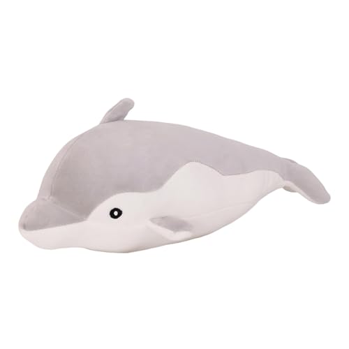 Xiyocadt Delfin Kuscheltier, Delfine Geschenke, Delphin Kuscheltier, Delphin Deko, Schwimmdelfin, Plüschtier Kissen, Kinder Spielzeug Geschenke für Mädchen und Jungen (130CM,Grau) von Xiyocadt