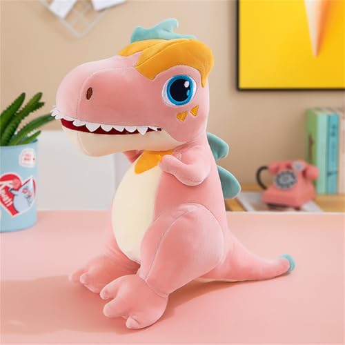 Xiyocadt Dinosaurier Kuscheltier,Dino Kissen,Flauschige Dinosaurier, Stofftierpuppe Dinosaurier Kuscheltier Geschenk Für Baby,Kinder,Erwachsene (50cm,Rosa) von Xiyocadt